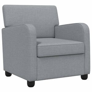 vidaXL Armchair Light Grey Fabric