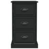 vidaXL Bedside Cabinet Black 39x39x67 cm Engineered Wood