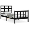 vidaXL Bed Frame without Mattress Black 100x200 cm Solid Wood Pine