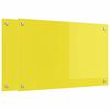 vidaXL Kitchen Backsplash 2 pcs Yellow 80 x 50 cm Tempered Glass