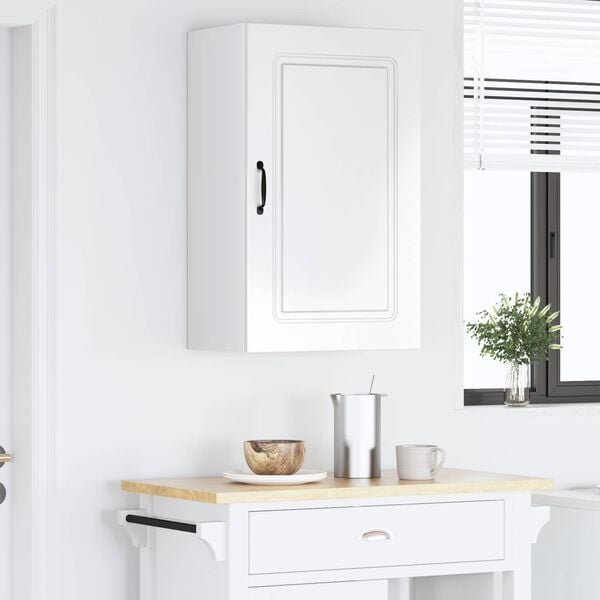 vidaXL Kitchen Cabinet Kalmar High Gloss White 50 x 31 x 80 cm
