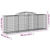 vidaXL Arched Gabion Baskets 2 pcs 300x50x100/120 cm Galvanised Iron