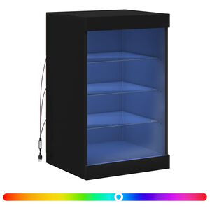 vidaXL Sideboard with LED Lights Black 41x37x67 cm