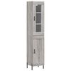 vidaXL Highboard Grey Sonoma 34,5x34x180 cm Engineered Wood