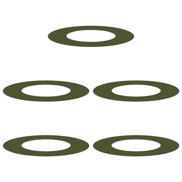 vidaXL suitable for Flat Tree Rings 5 pcs Olive green &Oslash;40 / 70 cm Steel