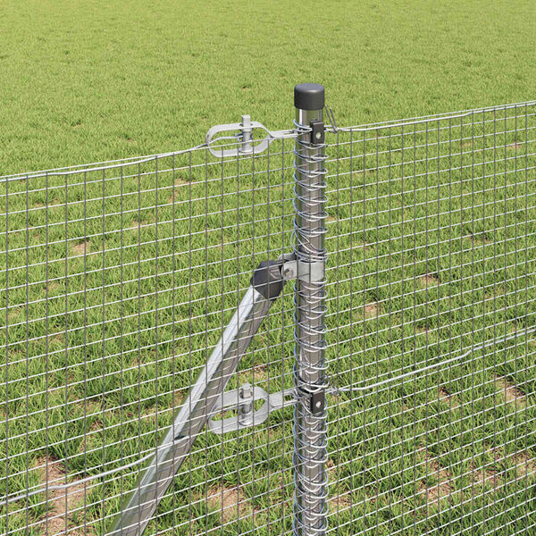 vidaXL Fence Post Silver 10 x 0.6 m (16 x 16 mm mesh) Steel