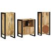 vidaXL Bathroom Furniture Set with Shelf 3 pcs Brown Solid Mango Wood