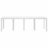 vidaXL Garden Dining Table White 250 x 100 x 73 cm Poly Rattan