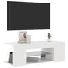 vidaXL TV Cabinet with LED Lights White 90x39x30 cm