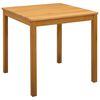 vidaXL Dining Table 75 x 75 x 75.5 cm Solid Oak Wood Natural Square