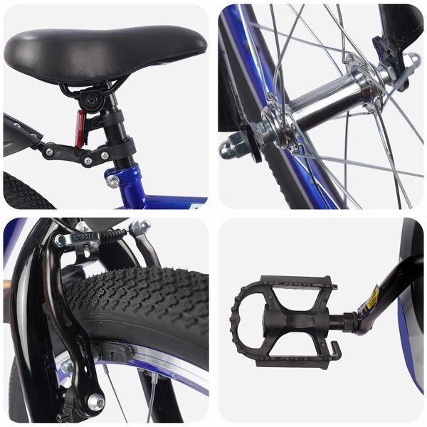 vidaXL Kids Bike 18'' for 5-7 Years Old Dark Blue