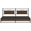 vidaXL Metal Bed Frame without Mattress Brown Oak 200x200 cm