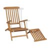 vidaXL Deck Chair with Footrest Solid Teak Wood