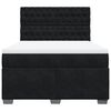 vidaXL Box Spring Bed with Mattress Black 140x190 cm Velvet
