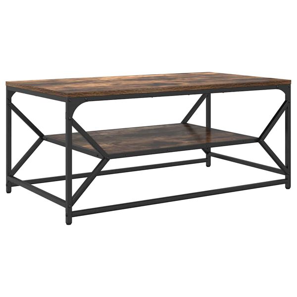 vidaXL Coffee Table Smoked Oak 90 x 50 x 40 cm