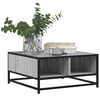 vidaXL Coffee Table Grey Sonoma 60.5x60.5x30 cm Engineered Wood and Metal