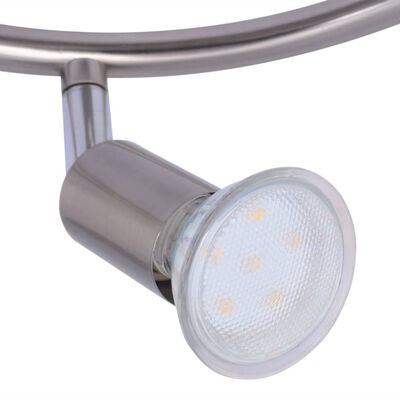 vidaXL Ceiling Lamp with 3 LED Spotlights Satin Nickel