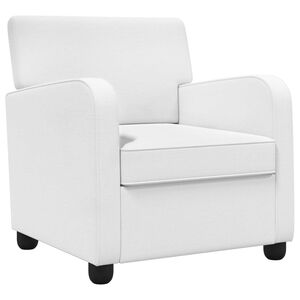 vidaXL Armchair White Fabric
