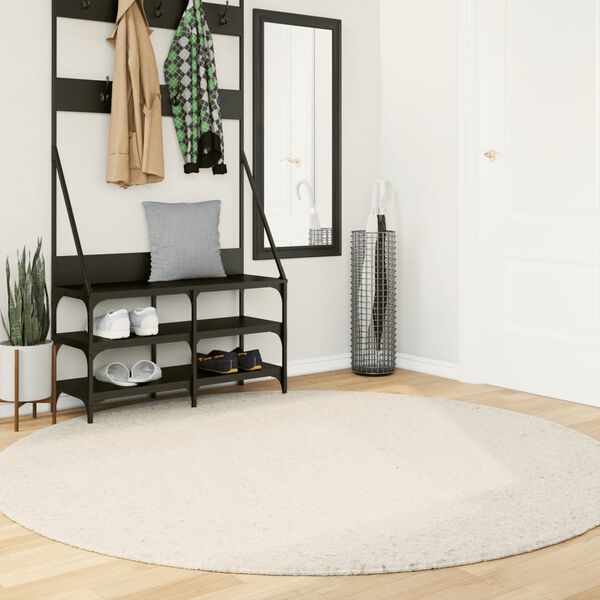 vidaXL Rug OVIEDO Short Pile Beige &Oslash; 200 cm