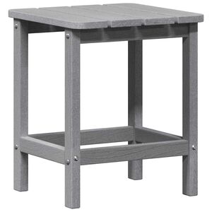vidaXL Adirondack Side Table Light grey 38 x 38 x 46 cm HDPE