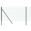 vidaXL Wire Mesh Fence Green 0.8x10 m Galvanised Steel