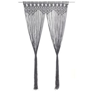 vidaXL Macrame Curtain Anthracite 140x240 cm Cotton