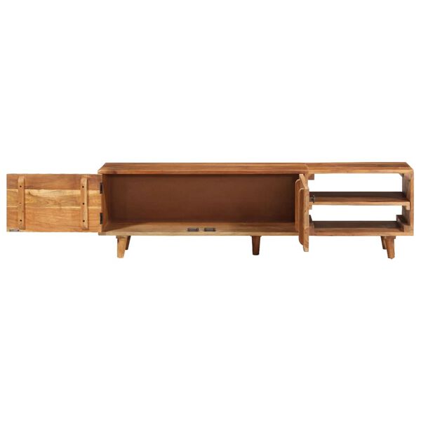 vidaXL TV Cabinet Solid Wood Acacia with Honey Finish 140x30x40 cm