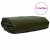 vidaXL Tarpaulin 650g / m² Olive Green 1.5 x 10 m