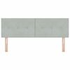 vidaXL Headboard with Headboard Light Grey 160 cm Faux Leather