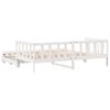 vidaXL Daybed with Trundle and Drawers without Mattress White 90x200 cm