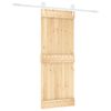 vidaXL Sliding Door 80 x 210 cm Solid Pine Wood (Untreated)