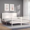 vidaXL Bed Frame without Mattress White 160x200 cm Solid Wood