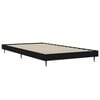 vidaXL Bed Frame without Mattress Black 90x200 cm Engineered Wood