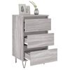 vidaXL Bedside Cabinet Grey Sonoma 40x35x69 cm Engineered Wood