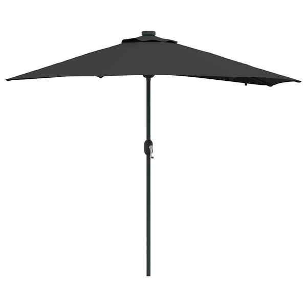 vidaXL Garden Parasol Black 294 x 150 x 223 cm Polyester and Steel