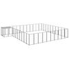 vidaXL Dog Kennel Black 31.46 m² Steel