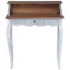 vidaXL Desk with Drawer White 80 x 40 x 92 cm Solid Mahogany Wood