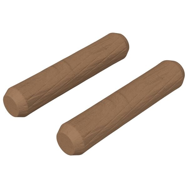 vidaXL Wooden Dowels 2 pcs Brown &Oslash;8 x 35 mm Solid wood