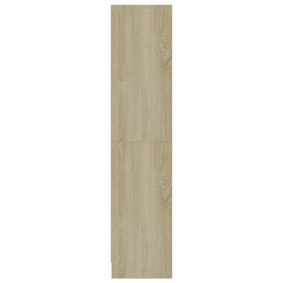 vidaXL 3-Tier Book Cabinet Sonoma Oak 60x24x109 cm Engineered Wood