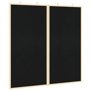 vidaXL Chalkboard Folding Black 80 x 1.4 x 80 cm Solid pine wood