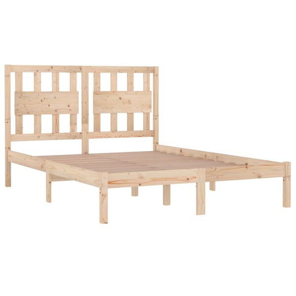 vidaXL Bed Frame without Mattress Solid Wood Double