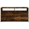 vidaXL Coffee Table with LED Lights Smoked Oak Engineered Wood