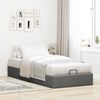 vidaXL Ottoman Bed Frame without Mattress Dark Grey Single Fabric