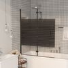 vidaXL Folding Shower Enclosure ESG 100x140 cm Black