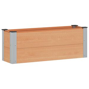 vidaXL Garden Raised Bed Brown 100 x 30 x 36 cm WPC and Aluminium