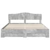 vidaXL Bed Frame Concrete Grey 180 x 200 cm Engineered Wood