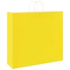 vidaXL Paper Bags 250 pcs with Handles Yellow 54x15x49 cm