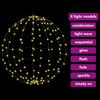 vidaXL Ball with 192 LEDs Warm white 60 cm Metal