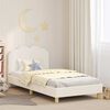 vidaXL Children's Bed Frame with Headboard Cream 90 x 200 cm