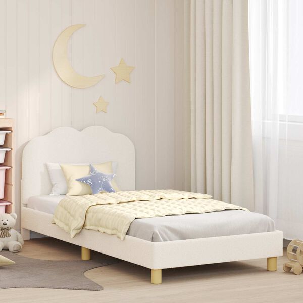 vidaXL Children's Bed Frame with Headboard Cream 90 x 200 cm